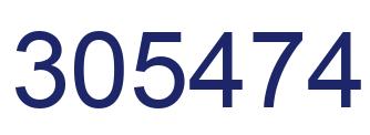 Number 305474 blue image