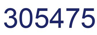 Number 305475 blue image