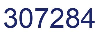 Number 307284 blue image