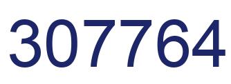 Number 307764 blue image