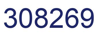 Number 308269 blue image