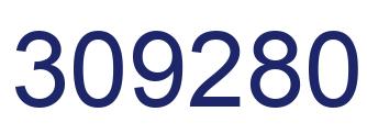 Number 309280 blue image