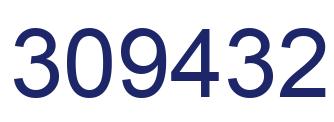 Number 309432 blue image