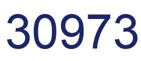 Number 30973 blue image