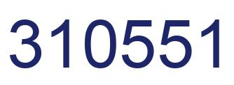 Number 310551 blue image