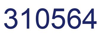 Number 310564 blue image
