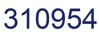 Number 310954 blue image