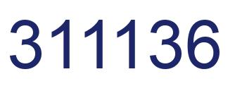 Number 311136 blue image
