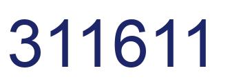 Number 311611 blue image