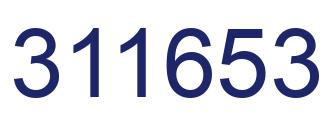 Number 311653 blue image