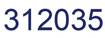 Number 312035 blue image