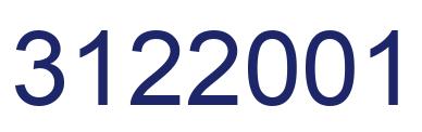 Número 3122001 imagen azul
