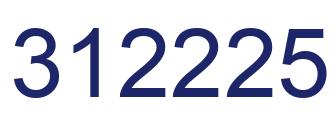 Number 312225 blue image