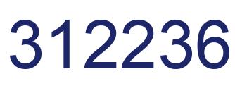 Number 312236 blue image