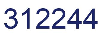 Number 312244 blue image