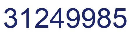 Number 31249985 blue image
