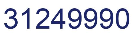 Number 31249990 blue image