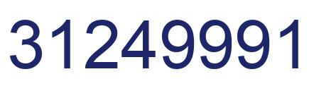 Number 31249991 blue image