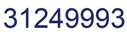 Number 31249993 blue image