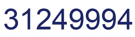Number 31249994 blue image