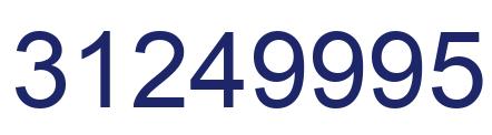 Number 31249995 blue image