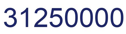 Number 31250000 blue image