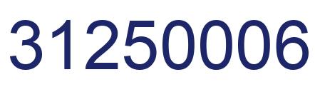 Number 31250006 blue image