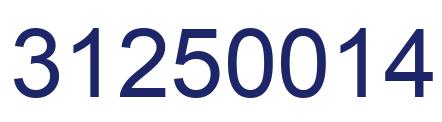 Number 31250014 blue image