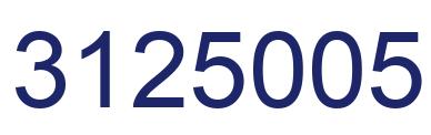 Number 3125005 blue image