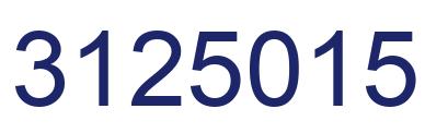 Number 3125015 blue image