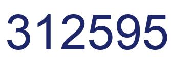 Number 312595 blue image