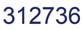 Number 312736 blue image