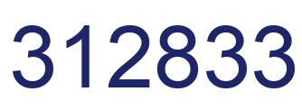 Number 312833 blue image