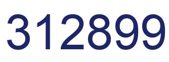 Number 312899 blue image