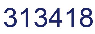 Number 313418 blue image
