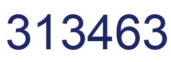 Number 313463 blue image