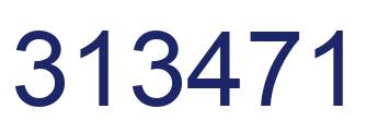Number 313471 blue image