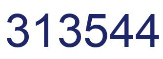 Number 313544 blue image
