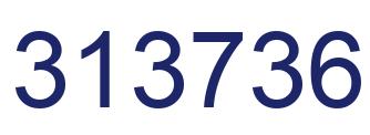 Number 313736 blue image