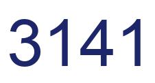 Number 3141 blue image