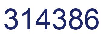 Number 314386 blue image