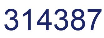 Number 314387 blue image