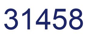 Number 31458 blue image