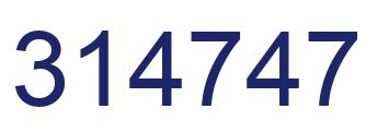 Number 314747 blue image