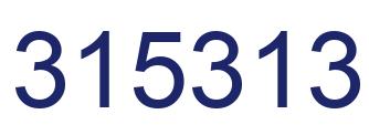 Number 315313 blue image