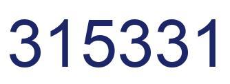 Number 315331 blue image