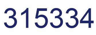 Number 315334 blue image