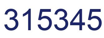 Number 315345 blue image