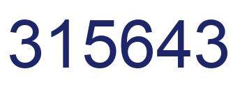 Number 315643 blue image