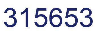 Number 315653 blue image